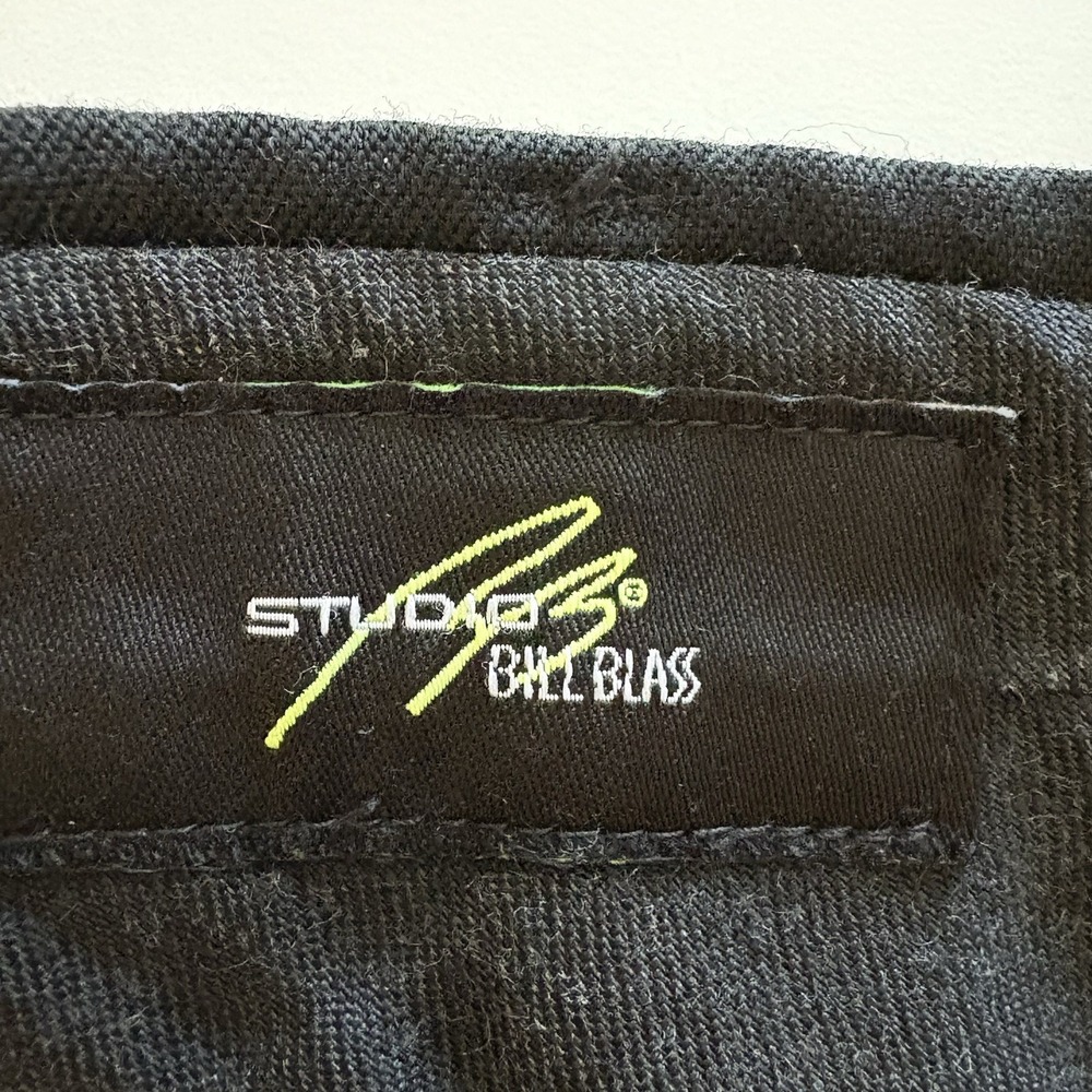 Studio Bill Blass Dress Pants‎ 41x31.5 Men's Black Formal Career Trousers - Picture 3 of 7